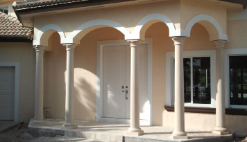 house custom stone columns